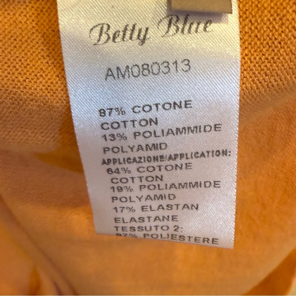 Betty Blue Soft Coral Asymmetrical Ruffled Shoulder Light Knit Dress sz 10 - Picture 13 of 16